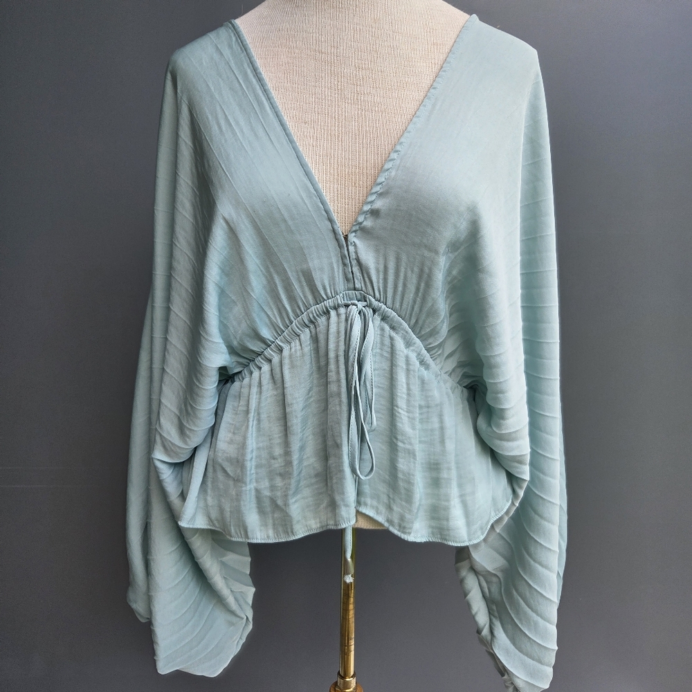 Free People Elouise Self-Tie Blouse Size-XS - Picture 4 of 13